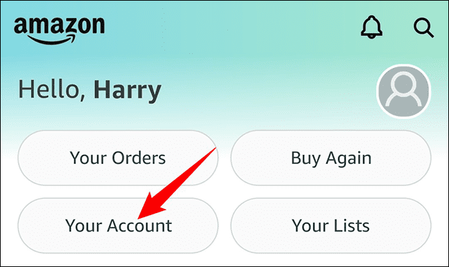 Amazon mobile account