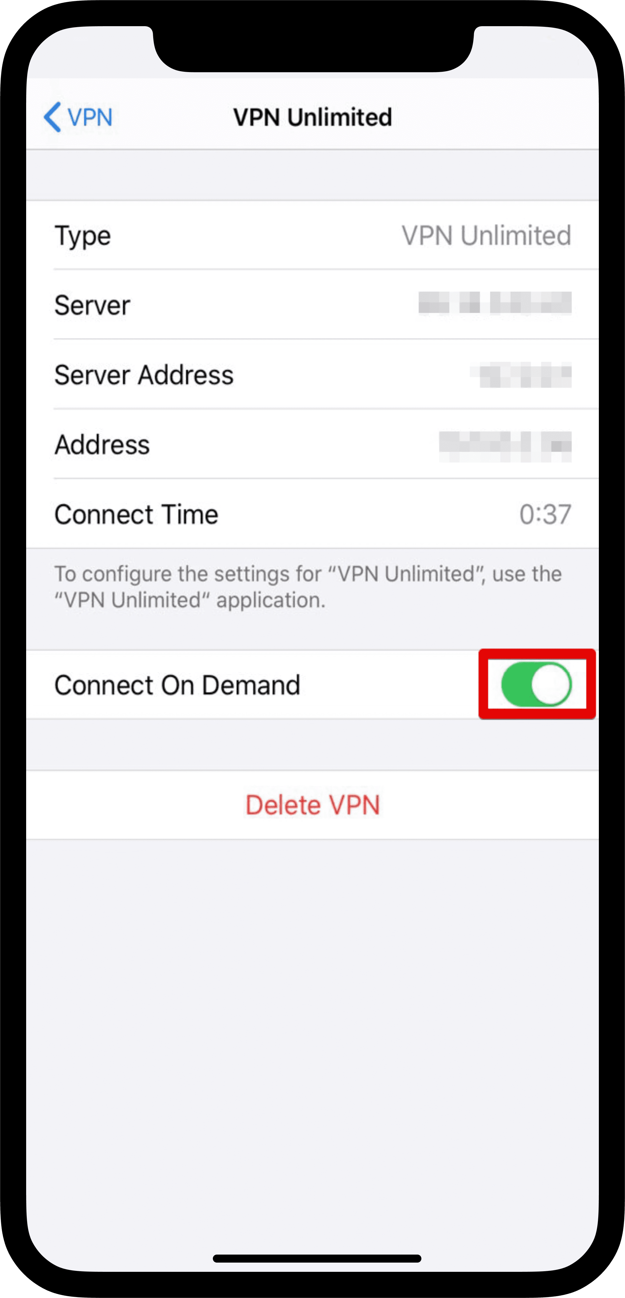 Connect on demand protects your real IP and location on iOS devices